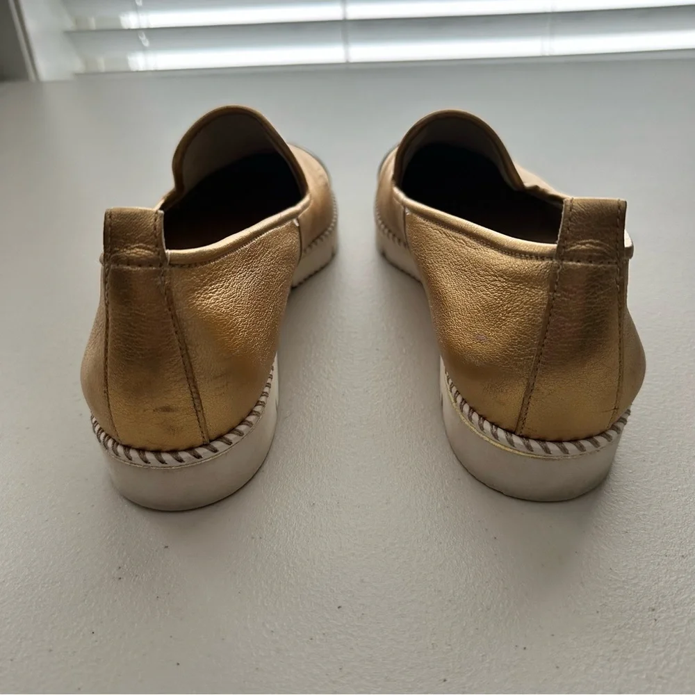 PAUL GREEN ‘Daniella’ Metallic Soft Leather Loafers Women’s Size 9.5 - Picture 9 of 12